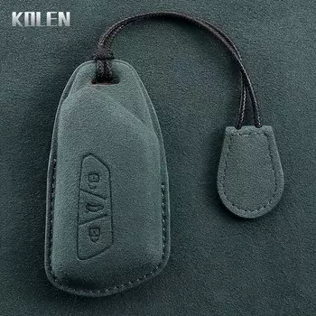 Кожаный Чехол Для Ключа Автомобиля Volkswagen VW Golf 8 MK8 ID-4 ID-6 Skoda Octavia A8 Seat Leon FR MK4 Cupra С Пультом Диста...