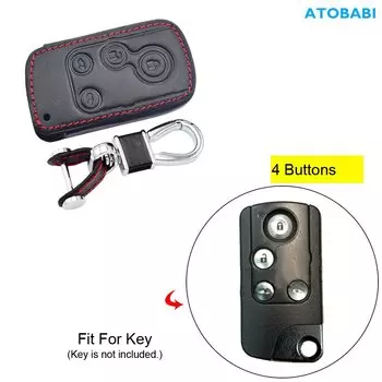 Кожаный чехол для ключей автомобиля, чехол с дистанционным управлением, автомобильные аксессуары для Honda Freed Spike Hybrid StepWGN Elysion Civic CR-V Accord Zest Life