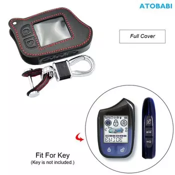 Кожаный чехол для ключей для автомобиля Scher-Khan Magicar 13 14 M13 M14 M110AS 2 Way Автомобильная сигнализация ЖК-клавиши пульта дистанционного управления сумка брелок для ключей
