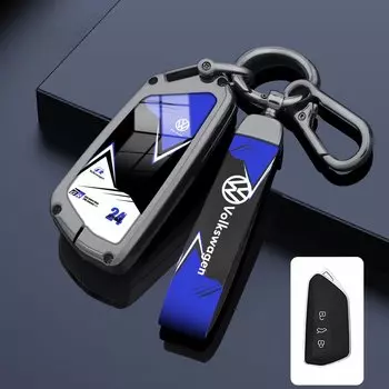 Кожаный чехол для ключей из цинкового сплава для Volkswagen VW Golf 8 MK8 ID-4 ID-6 A8 для Seat Leon FR MK4 Cupra, аксессуары