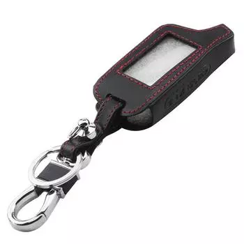 Кожаный чехол для ключей jingyuqin X5 с 4 кнопками, русская версия, двухсторонняя Автомобильная сигнализация TOMAHAWK X5, брелок для ключей
