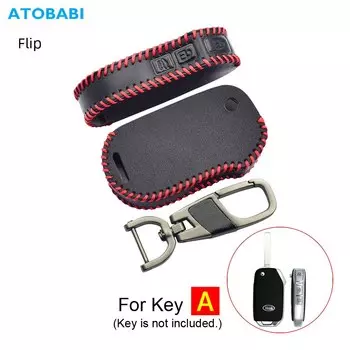 Кожаный чехол для ключей от автомобиля, 3-кнопочный брелок-держатель, защитный чехол для дистанционного управления для Kia Sportage Forte Cerato Soul Telluride K3 Niro 2020