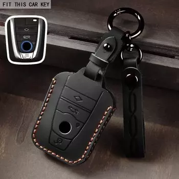 Кожаный чехол для ключей от машины BMW I3, чехол для ключей BMW I8, новая энергия, защита ключей от электромобиля, сумка