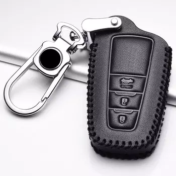 Кожаный чехол для ключей с верхним слоем для Toyota Camry Prado 2017 2018 CHR Prius Corolla RAV4 camry 2018 se, чехол для удаленного ключа