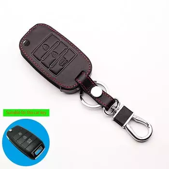 Кожаный чехол для ключей с верхним слоем, чехол для ключей для Kia Ceed Sorento Cerato K3 K3S K4 K5 KX3 Sportage KX5, 3-кнопочный пульт дистанционного управления