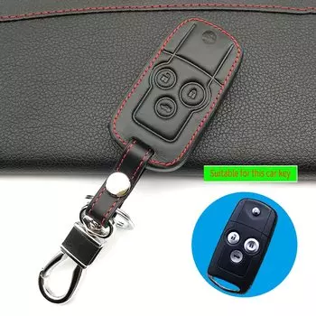 Кожаный чехол для ключей с верхним слоем для Honda Accord City Civic Crv Element Fit Hrv Odyssey Crider Jed, аксессуары с 3 кнопками