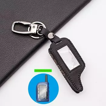 Кожаный чехол для ключей с ЖК-дисплеем для Scher Khan Magicar 4 Magicar 3, двусторонняя Автомобильная сигнализация M4 M3, чехол для пульта дистанционного управления, защитный чехол для брелка, 100%