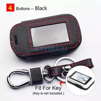 Кожаный чехол для ключей StarLine E60 E90 E63 E93 E95 E66 E96 E65 E61 E91 Двусторонняя автомобильная сигнализация ЖК-брелок с дистанционным управлением Чехол