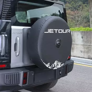 Кожаный чехол для запасного колеса Jetour T2 2023 2024, Фотосумка для шин, защитная сумка, черный аксессуар