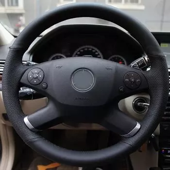 Кожаный чехол из микрофибры, оплетка для автомобильного интерьера, рулевое колесо для Mercedes Benz E Class W212 2009 2010 2011 2012, аксессуары для отделки
