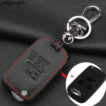 Кожаный чехол Jingyuqin с дистанционным управлением и 3 кнопками, складной чехол для ключей для Toyota Yaris Carina Corolla Avensis Toy43 Toy47