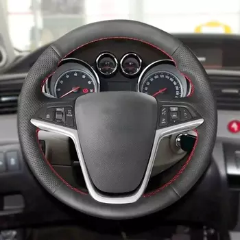Кожаный чехол на руль автомобиля для Opel Astra (J) Vauxhall Holden Astra 2009-2015 Meriva (B) 2010-2017 Zafira (C) 2011-2016
