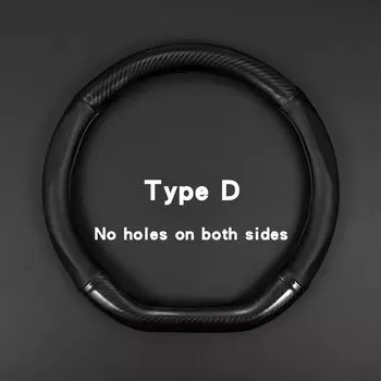 Кожаный чехол на руль из углеродного волокна для VW, BMW, Opel, Peugeot, Hyundai, Ford, Mazda, Toyota, Honda