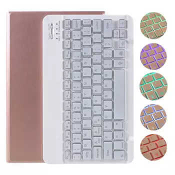 Кожаный чехол-подставка для клавиатуры с Bluetooth-подсветкой для Lenovo Tab M10 Plus