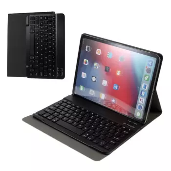 Кожаный чехол-подставка с беспроводной Bluetooth-клавиатурой для iPad Pro 11 дюймов (2020)/2018)/Air (2022)/(2020)