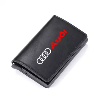 Кожаный держатель для карт Rfid из углеродного волокна, карманные мужские кошельки, сумка для денег для Audi A1 A3 8P 8V A4 A5 A6 A7 A8 Q3 Q5 Q7 Q8 Sline TT