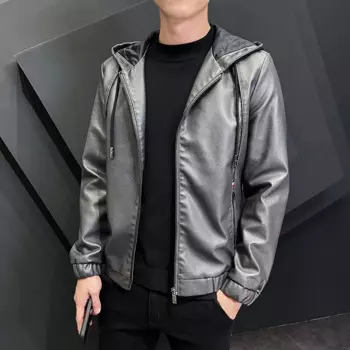 Кожаный мужской новый модный все красивый высококачественный Молодежный мотоциклетный костюм кожаная куртка из искусственной кожи мужской тренд