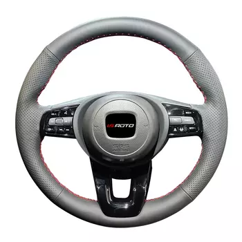 Кожаный плетеный чехол на руль из микрофибры для Honda New Vezel 2021-2023 Honda Vezel RV3 RV4 RV5 RV6 Honda H-RV 2022