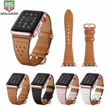 Кожаный ремешок AKGLEADER для Apple Watch 4 5 6 7, маленький симпатичный поясной ремешок для женских часов, ремешок для часов Apple Watch Series 1 2 3