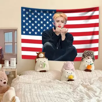 Kpop певица S-Scoups гобелен 100% полиэстер