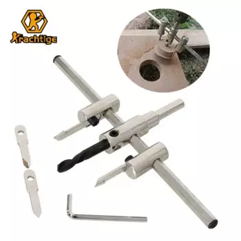 Krachtige 120 мм 200 мм 300 мм из сплава, регулируемый круглый набор отверстий, металлическая кольцевая пила, сверла, инструменты для деревообработки