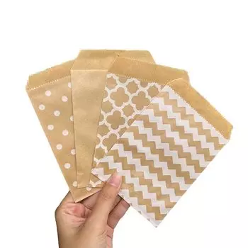 Крафтовые подарочные пакеты 100 шт.