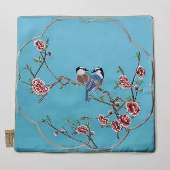 Красивая вышитая подстилка под заказ с цветами и птицами, китайская квадратная шелковая ткань, обеденный коврик, Свадебный обеденвечерние стол, роскошные подстилки для кофе