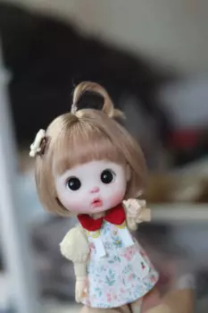 Красивый мохеровый парик OB11, коричневые 1/8 BJD кукольные волосы, бесплатная доставка