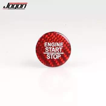 Красная/черная наклейка из углеродного волокна для кнопки включения и остановки двигателя автомобиля, наклейка с блестками, аксессуары для Dodge Challenger 2015-2020