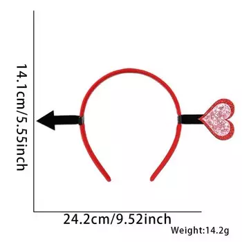 Красная сердечная повязка для головы JIUZHOUHAO