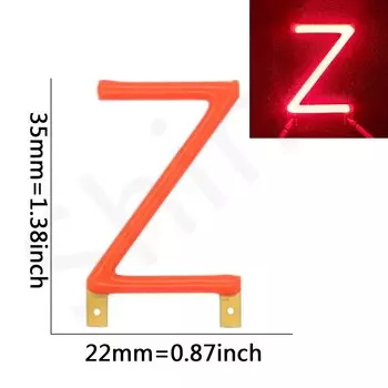 Красная светодиодная нить с буквами DT&ZM