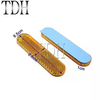 Красно-желтая пластиковая светоотражающая предупреждающая самоклеящаяся лента, наклейка для большинства мотоциклов, квадроциклов, велосипедов, автомобильных прицепов, универсальная