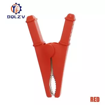 Красные/черные изолированные крокодиловые зажимы DQLZV 75 мм 50A