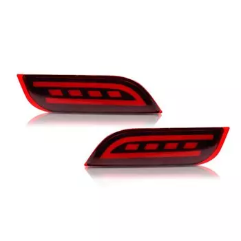 Красные/дымчатые линзы, красные светодиодные отражатели бампера, задние противотуманные фары, стоп-сигналы/задние фонари для Subaru Impreza WRX STi XV Crosstrek