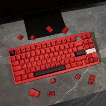 Красные колпачки для клавиш на заказ PBT Cherry Profile Keycap, милый аниме, сублимационный колпачок для ключей с корневой точкой для игровой механической клавиатуры, подарок