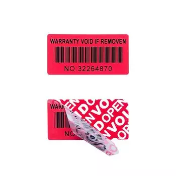 Красные защитные наклейки VOID OPEN ZHOUYAN 100 шт.