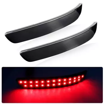 Красный/черный Автомобильный светодиодный отражатель для заднего бампера, 2 шт., для BMW E70 E71 X5 2007-2013, Задний сигнал, стоп-сигнал, светильник туманная лампа