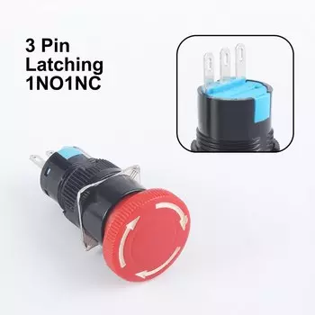 Красный пластиковый поворотный переключатель E-Stop DMWD