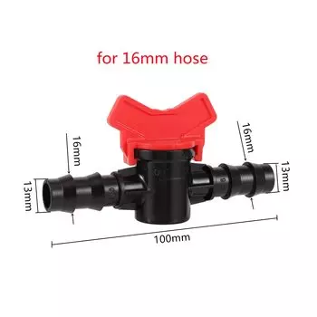 Красный пластиковый садовый кран Talk-Satisfied для шлангов 16/20/25 мм