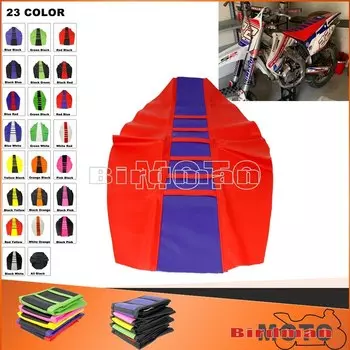 Красный ребристый чехол на сиденье с защитой от скольжения для Honda CRF 250R 450R 250F 450F Beta RR Racing 125 300 350 50 XR