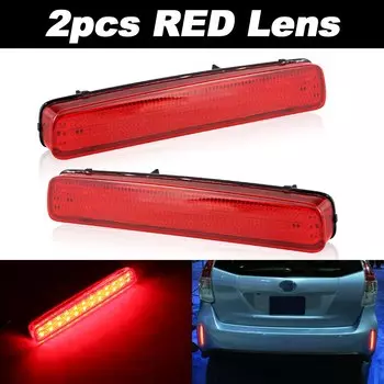 Красный Светодиодный отражатель для заднего бампера, 2 шт., задний стоп-сигнал для Toyota Ноя VOXY 80 Pruis 40 серии 2011 2012 2013 2014, автомобильные аксессуары
