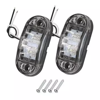 Красный, желтый, белый, 1 пара светодиодных боковых габаритных фонарей, 12 В-24 В, боковой габаритный фонарь для прицепа, грузовика, каравана, сигнальные огни