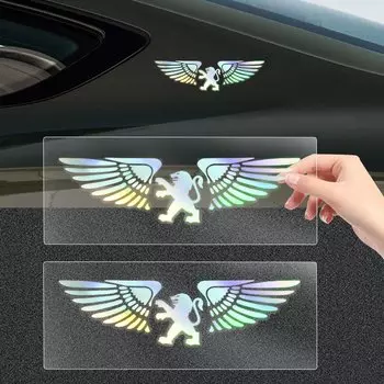 Красочная светоотражающая лазерная наклейка на зеркало заднего багажника на окно автомобиля для Peugeot JEEP Fiat Volvo Jaguar Honda Mustang