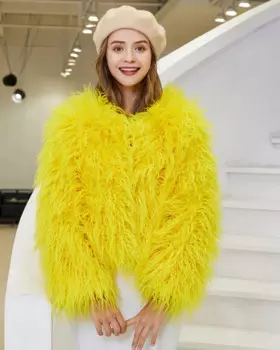 Красочное пушистое Женское пальто из искусственного меха в стиле бохо, черное, белое, розовое плюшевое пальто, женская меховая куртка, пушистая верхняя одежда на осень и зиму