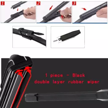 Красочные щетки стеклоочистителя автомобиля PINCH TAB, универсальные мягкие двухслойные резиновые безрамочные безрамочные щетки 16 дюймов, 19 дюймов, 20 дюймов, 22 дюйма, 24 дюйма, 26 дюймов