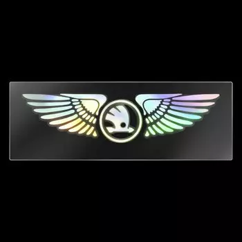 Красочные светоотражающие лазерные наклейки на дверь багажника автомобиля для Skoda Octavia Rapid Kodiaq Karoq Superb Fabia Kamiq