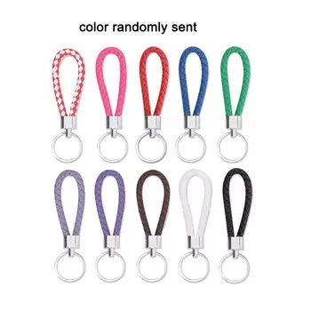 Красочный плетеный тканый телефон двойные кольца подходит для сумки подвеска брелок для автомобиля Брелки для мужчин женщин маленький подарок