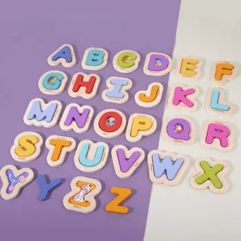 Креативная буква подходящая головоломка образовательные головоломки для детей, игрушка для раннего развития, деревянная 3D головоломка, игрушки