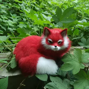Креативная имитация Красной лисы, игрушка ручной работы, Реалистичная кукла firefox, подарок около 16x11x13 см