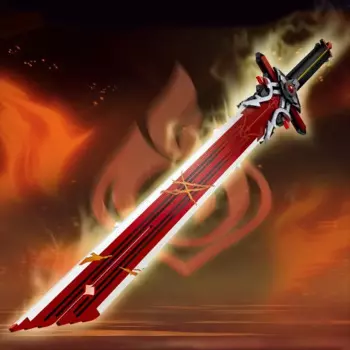 Креативная модель ножа MOC серии Genshin Impact Wolf's End, Детский пазл из мелких частиц, сборный конструктор, игрушка для мальчиков, подарок